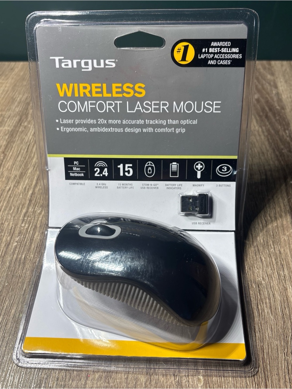 Targus Compact Retractable USB wired Mouse AMW51US  Mouse PC MAC  - Sealed NEW